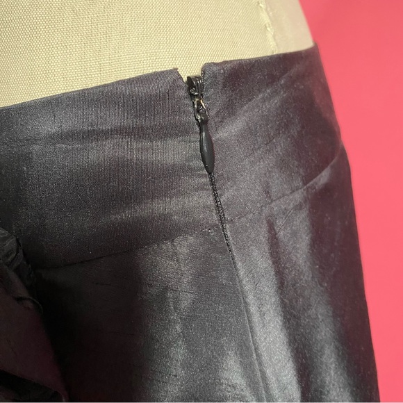 ❌NFS Vintage Y2K Oscar De La Renta Coquette Pleated Midi Skirt Rosette 8 - Picture 11 of 16